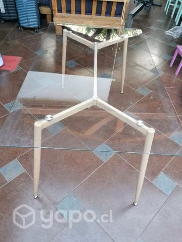 Mesa vidrio transparente