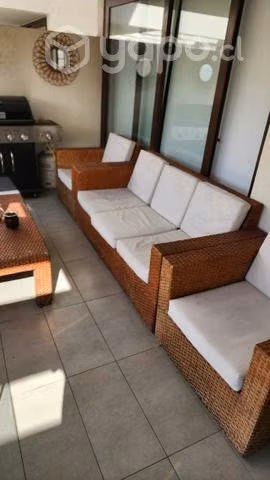 Juego de terraza ratan natural 100%