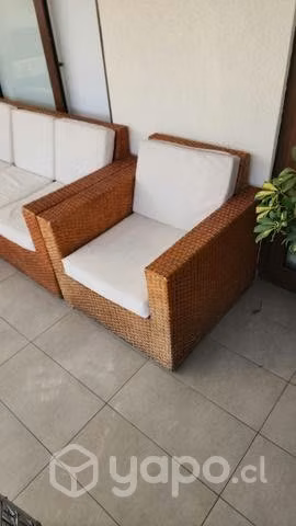 Juego de terraza ratan natural 100%