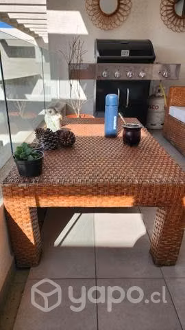 Juego de terraza ratan natural 100%