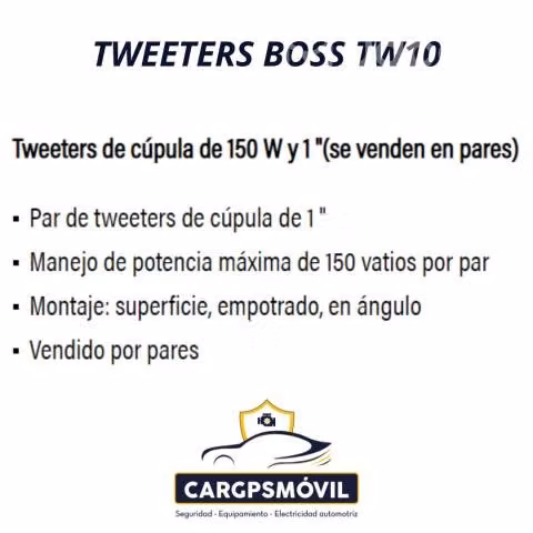 Tweeters boss tw10 - Imagen 3