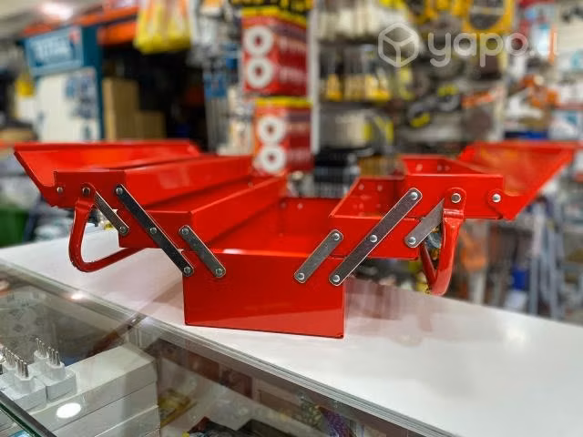 Caja de herramientas metalica de 5 compartimientos