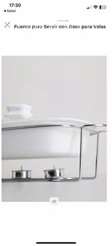 Fuente para servir con base para velas