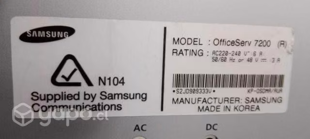 Central telefonica Samsung Officeserv 7200