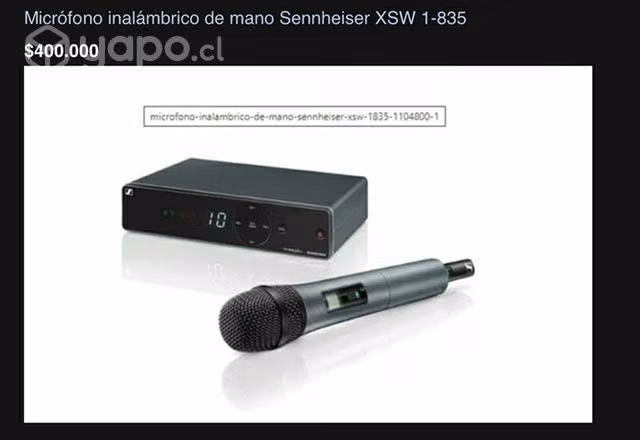 Micrófono inalámbrico de mano Sennheiser XSW 1-835