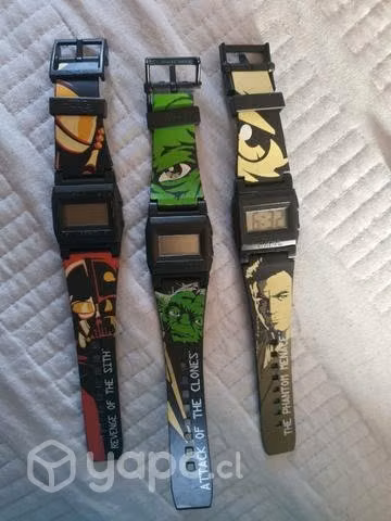 Reloj Star Wars colección de 3UNID unicas