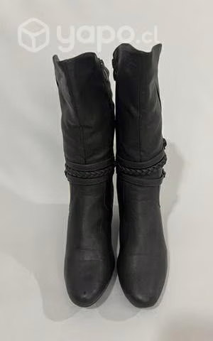 Bota Taco Chino 100% Sintético Marca Exs N*37 Gris - Imagen 3
