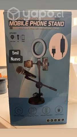 Aro de luz, con micrófono