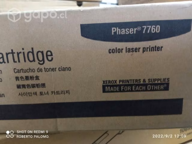 Toner phaser 7760 cyan original de alta