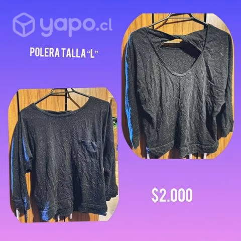 Poleras y chaqueta talla L - Imagen 4
