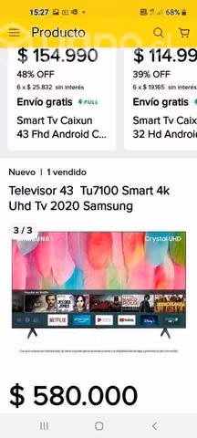 Smart tv led 43" 4k uhd