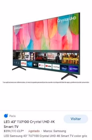 Smart tv led 43" 4k uhd