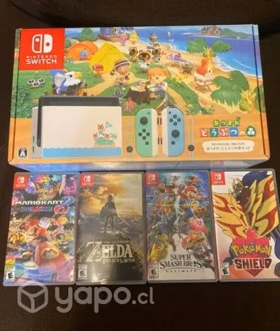 Nintendo switch + 5 juegos