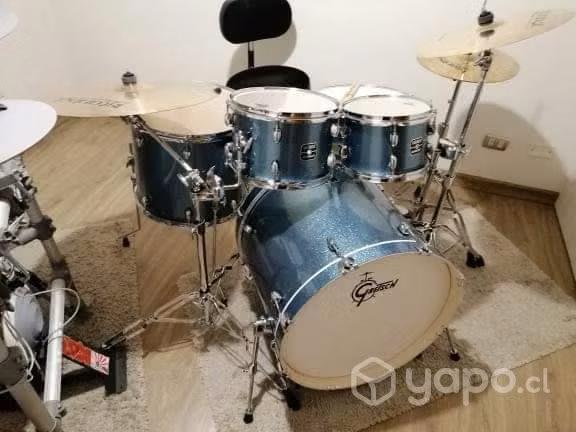 Batería gretsch energy nueva con platillos y atril