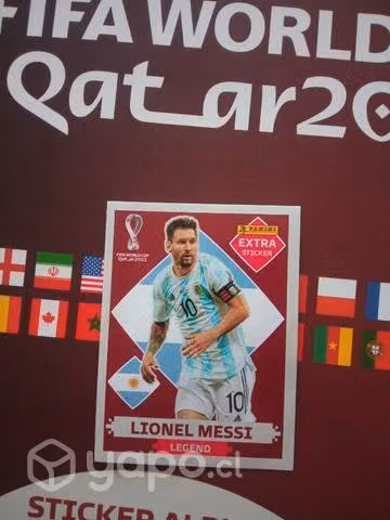 Extra sticker Messi legend rojo Album Panini Qatar