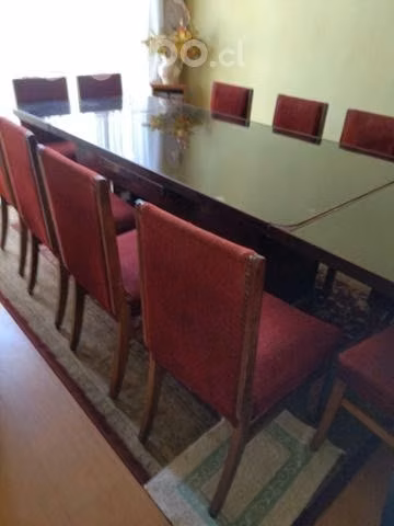 Mesa comedor 180 con 2 extensiones y 12 sillas exc