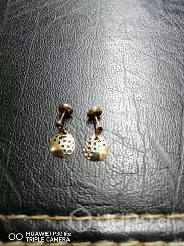 Aros de oro para niñita 18k - Imagen 2