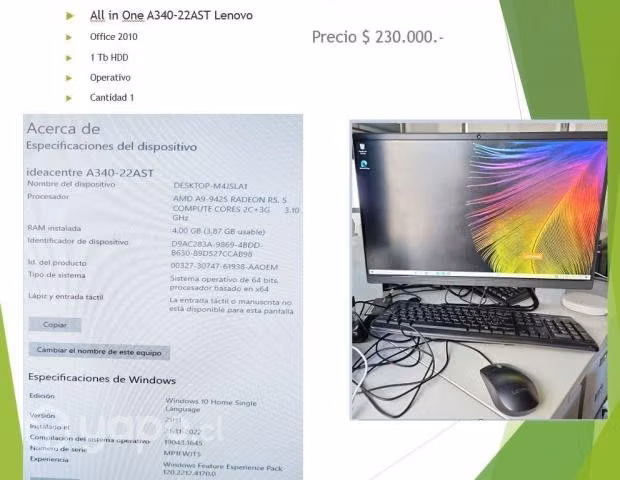 All in one lenovo a340
