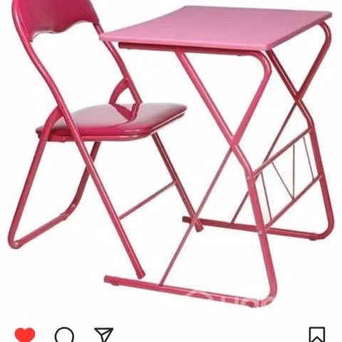 Silla + escritorio rosada