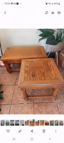 Juego de 3 mesas pino oregon