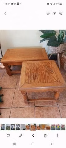 Juego de 3 mesas pino oregon