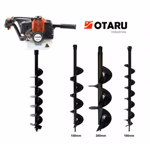 Barreno Ahoyador 52cc Otaru 2T Broca 10, 15 Y 20cm