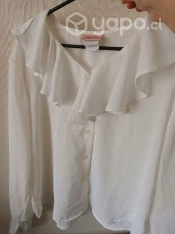 Blusa Manga Larga Crudo Talla M - Imagen 2