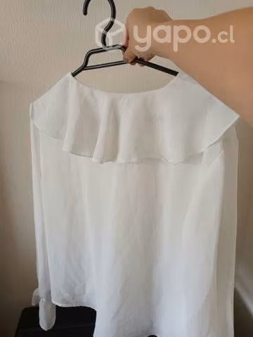 Blusa Manga Larga Crudo Talla M - Imagen 3