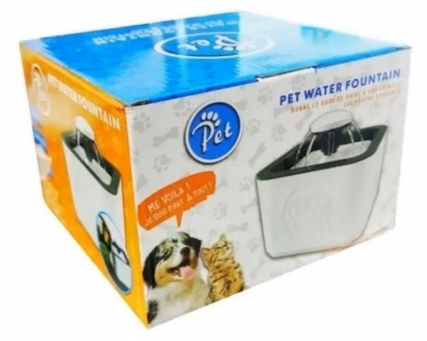 Fuente De Agua Gatos-perros De 2,5 Lt Portátil Tri