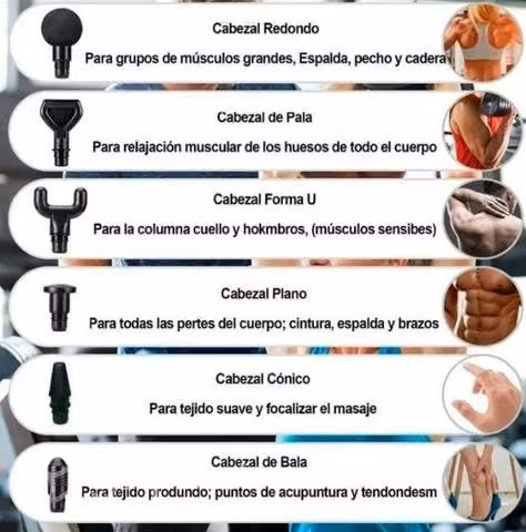Masajeador portátil con pantalla digital maleta