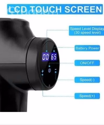 Masajeador portátil con pantalla digital maleta