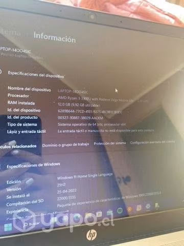 Notebook PAVILION HP