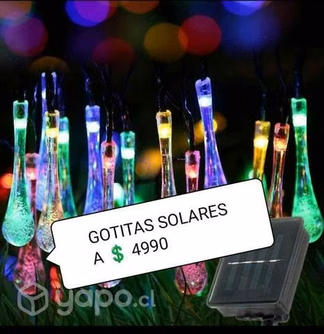 Luces navideñas solares gotitas
