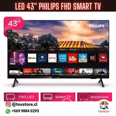 PHILIPS LED 43" 43PFD6825 Full HD SMART TV