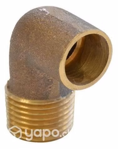 Codo bronce sol/he 1/2"