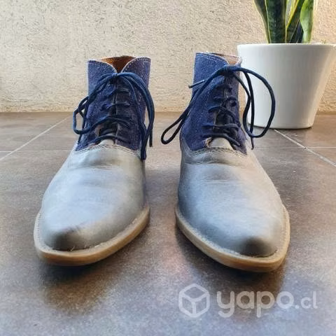 Zapatos de cuero celeste azul talla 38 - Imagen 6
