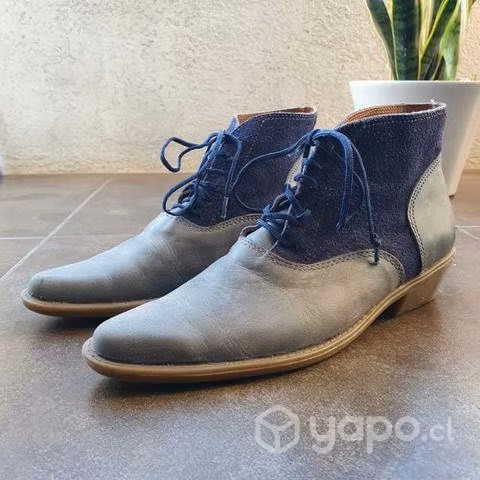 Zapatos de cuero celeste azul talla 38 - Imagen 3