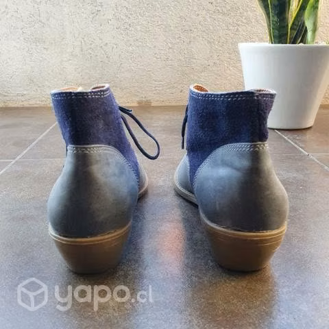 Zapatos de cuero celeste azul talla 38 - Imagen 5