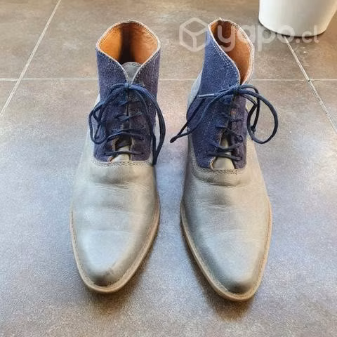Zapatos de cuero celeste azul talla 38