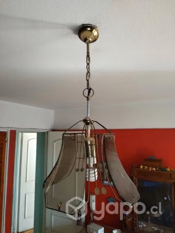 Lámpara en flor 4 pétalos de vidrio. ¡Imperdible - Imagen 2