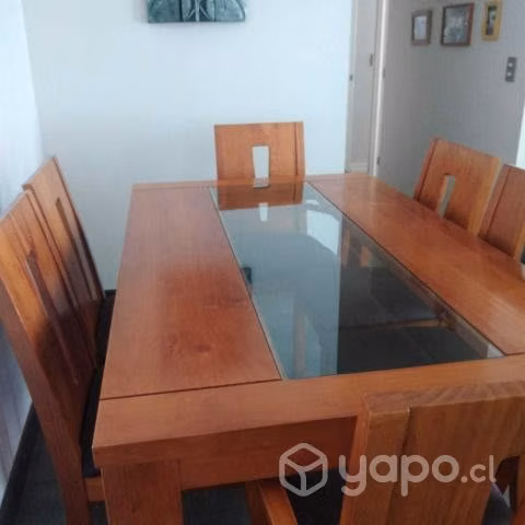 Juego de Comedor Madera-Tela