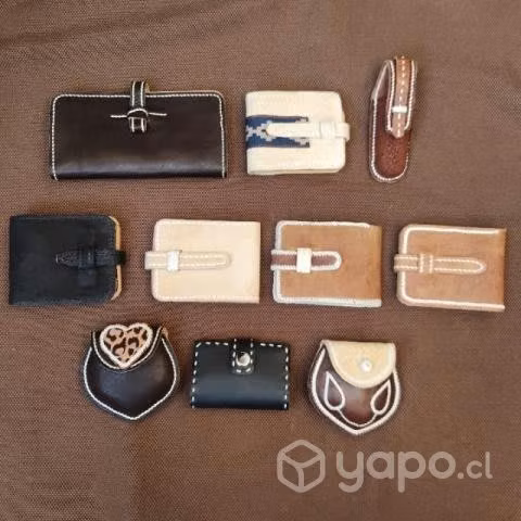 Billeteras y monederos cuero