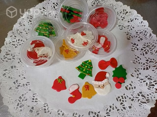 Pastillaje Navideño azúcar para tortas cupcakes