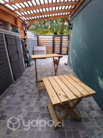 Mesas plegable en madera