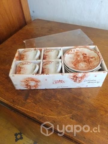 Juego tazas poecelana