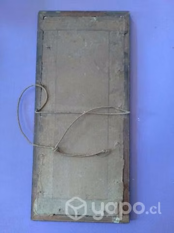Cuadrito antiguo con plumas naturales - Imagen 6