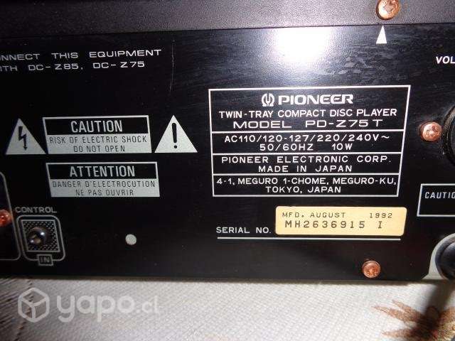 Cd player pioneer doble bandeja - Imagen 2