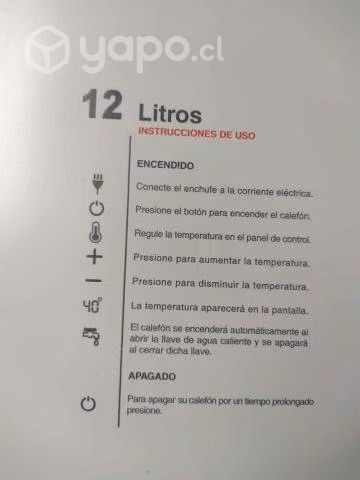 Calefont Rheem, 12 L, Tiro forzado, gas natural