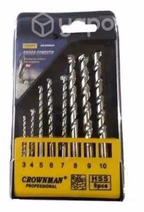 Set 8 Brocas para Concreto