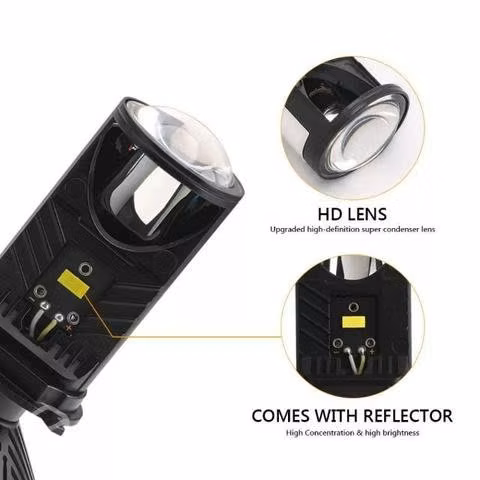 Ampolletas LED súper LED H4 con lupa 16000LM! - Imagen 2
